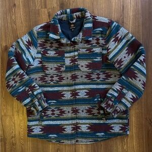 Mountain and Isles Women’s Western Style Fleece Lined Shacket Jacket